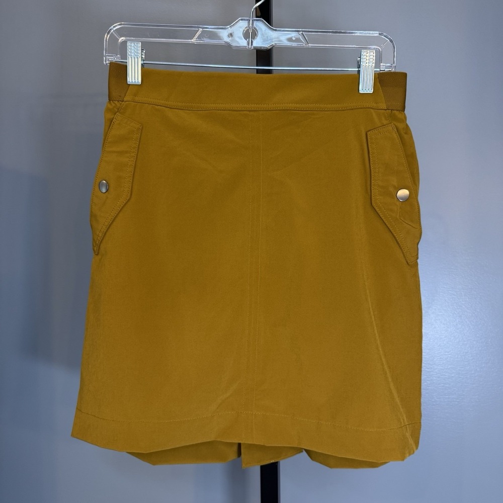 Athleta Vienna Cargo Skort Skirt Brass Yellow‎ Built in Shorts 8 M Medium